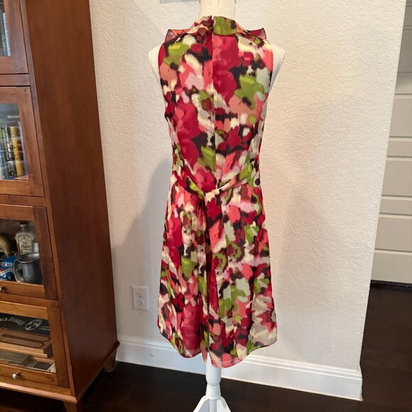 Ann Taylor LOFT Flowy Dress with Ruffle Collar - Picture 10 of 12